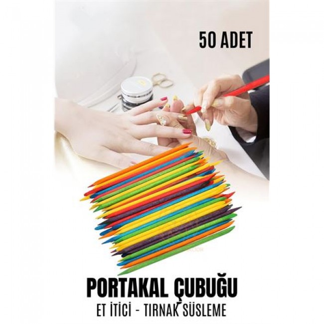 Nano Portakal çubuğu Tırnak Temizleyici Et İtici 50 Adet Absolute Professional