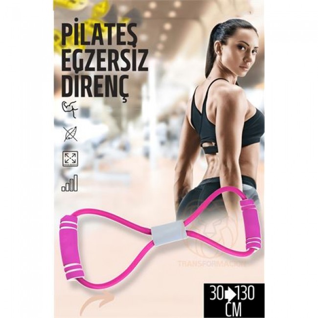 Pilates Egzersiz Direnç Lastiği 36-130 Cm