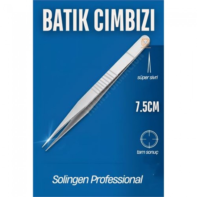 Micro İnce Uçlu Batık Cımbızı Kirpik Cımbızı Solingen Professional