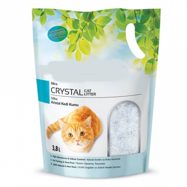 İndirimde Kedi kumu silica kristal kedi kumu 1.4 kg - 3.8 l